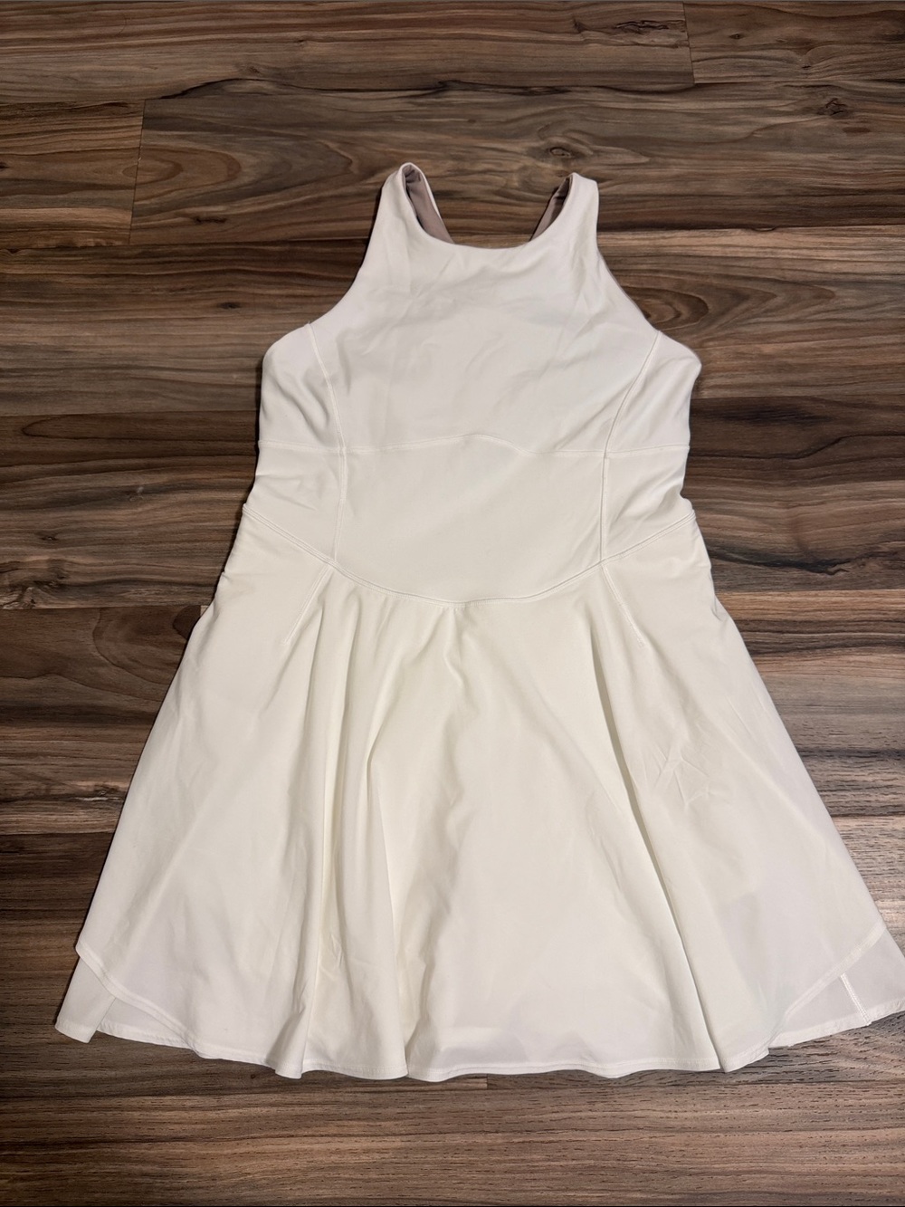 Lululemon Dress Womens 12 White Court Crush Tennis Pickleball Tank Racerback
